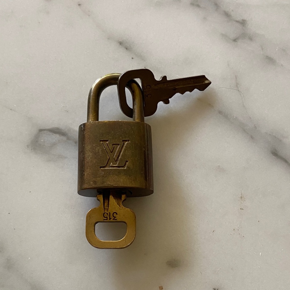 Louis Vuitton Gold Padlock with Key